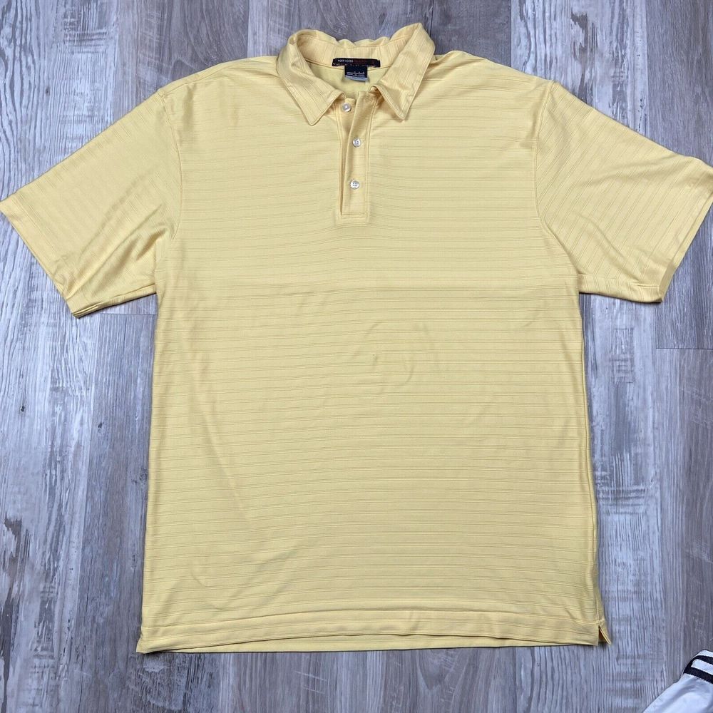 Vintage Nike Tiger Woods Polo‎ Shirt Mens Large Golf Stripe Stretch READ